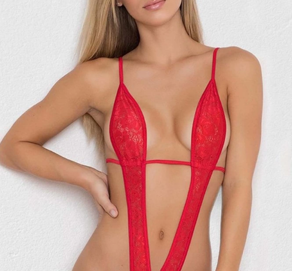 Kırmızı Seksi Fantezi Babydoll TM8130